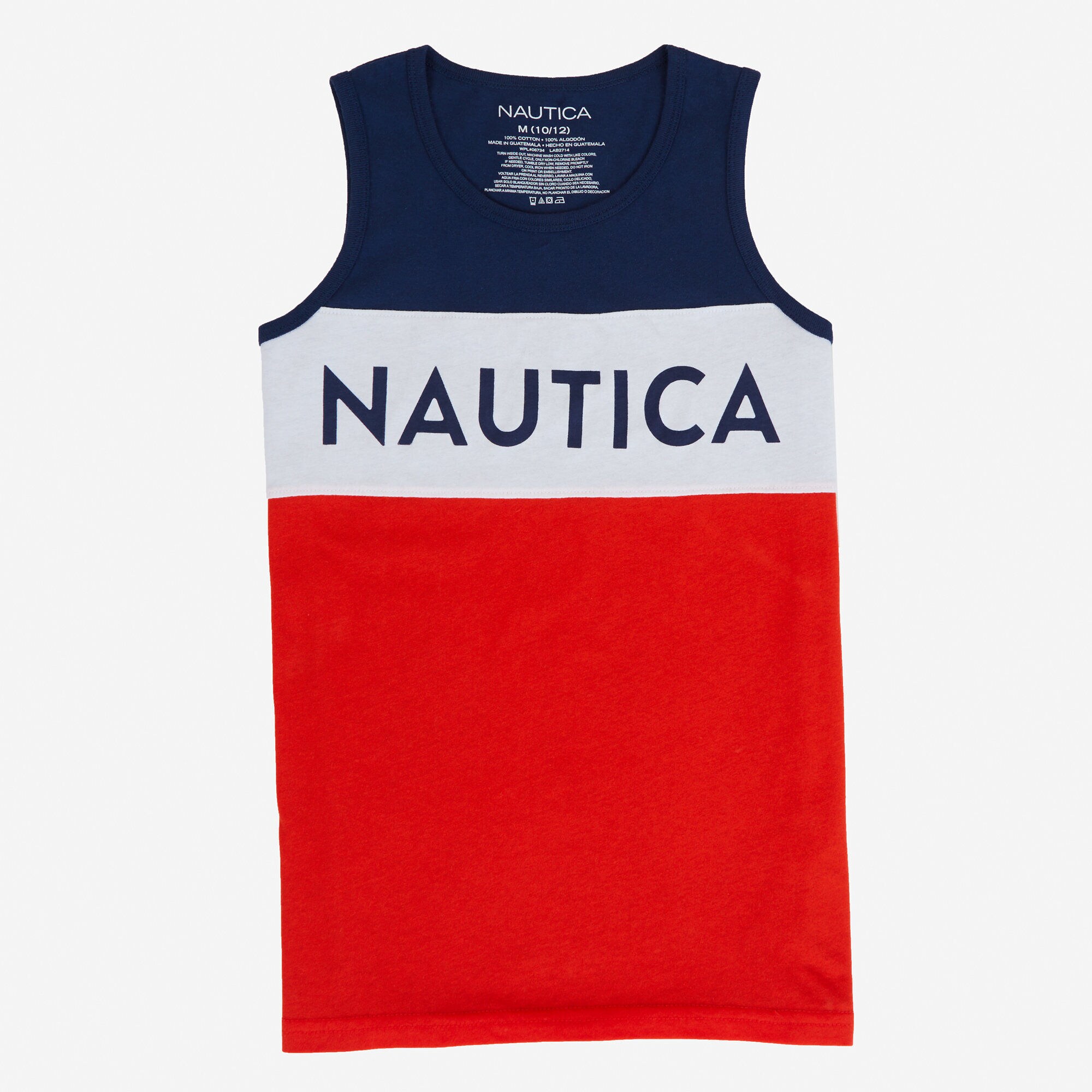 Little Boys' Color Block Signature Tank (2T-7),Raspberry,large