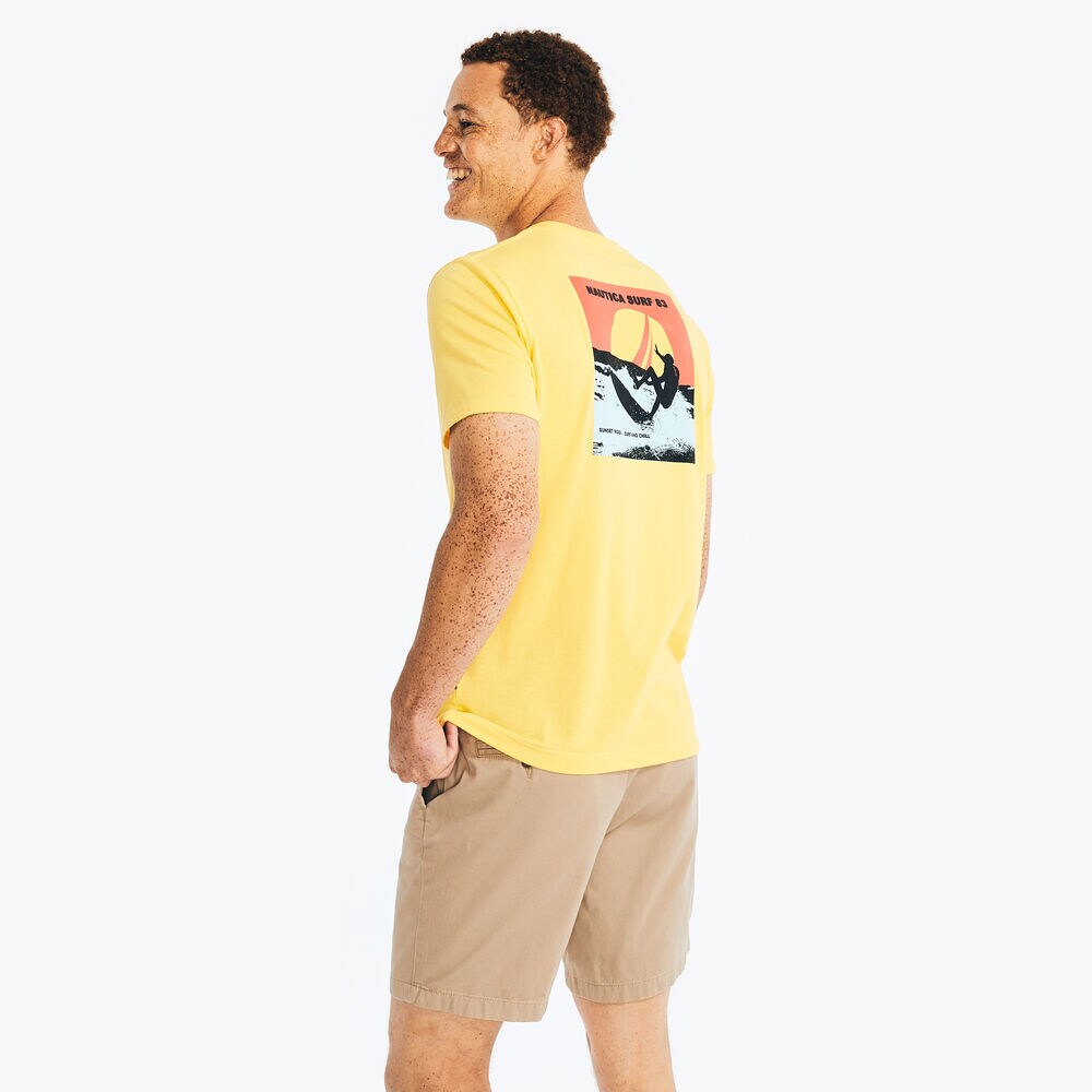 BIG & TALL SUSTAINABLY CRAFTED SURF GRAPHIC T-SHIRT,French Vanilla,large