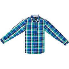 Toddler Boys' Mason Plaid Long Sleeve Shirt (2T-4T),Reef Blue,large
