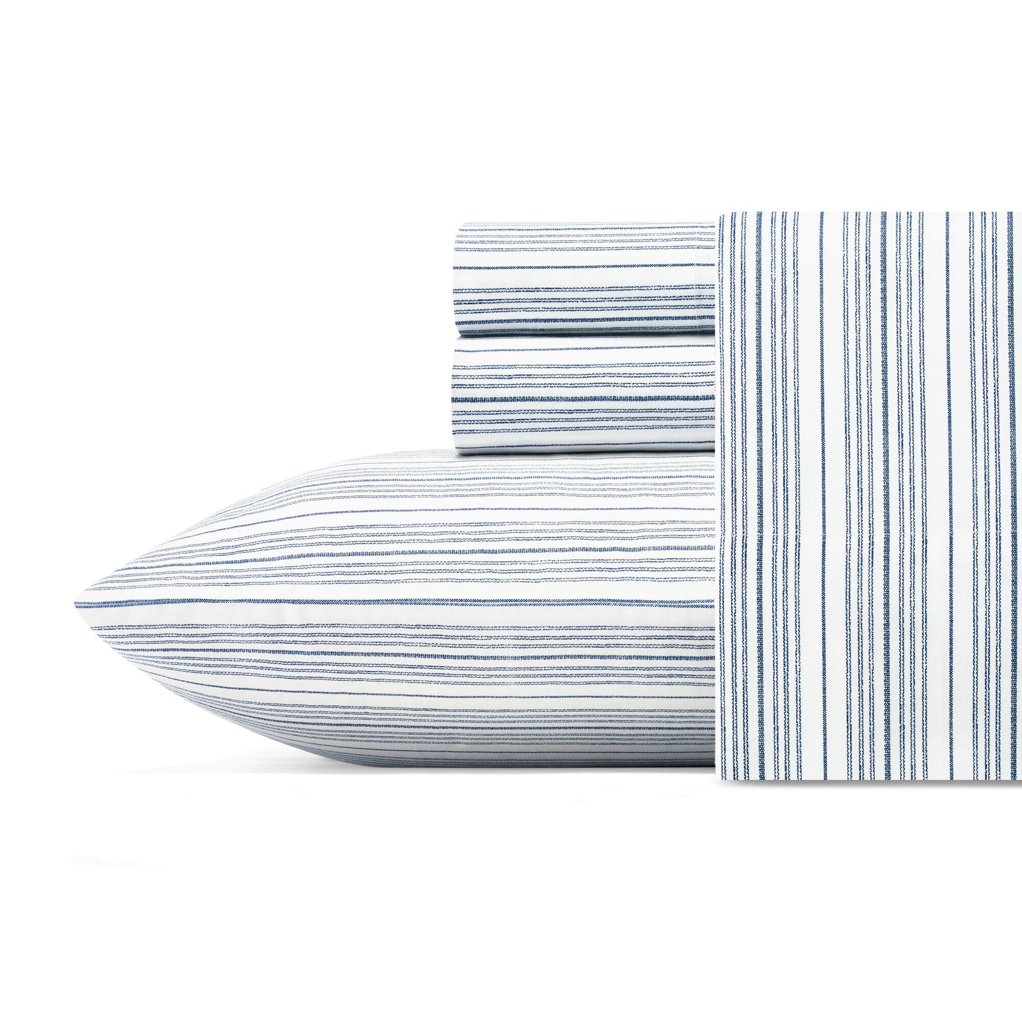 BEAUX STRIPED TWIN XL SHEET SET,Blue Mirage,large