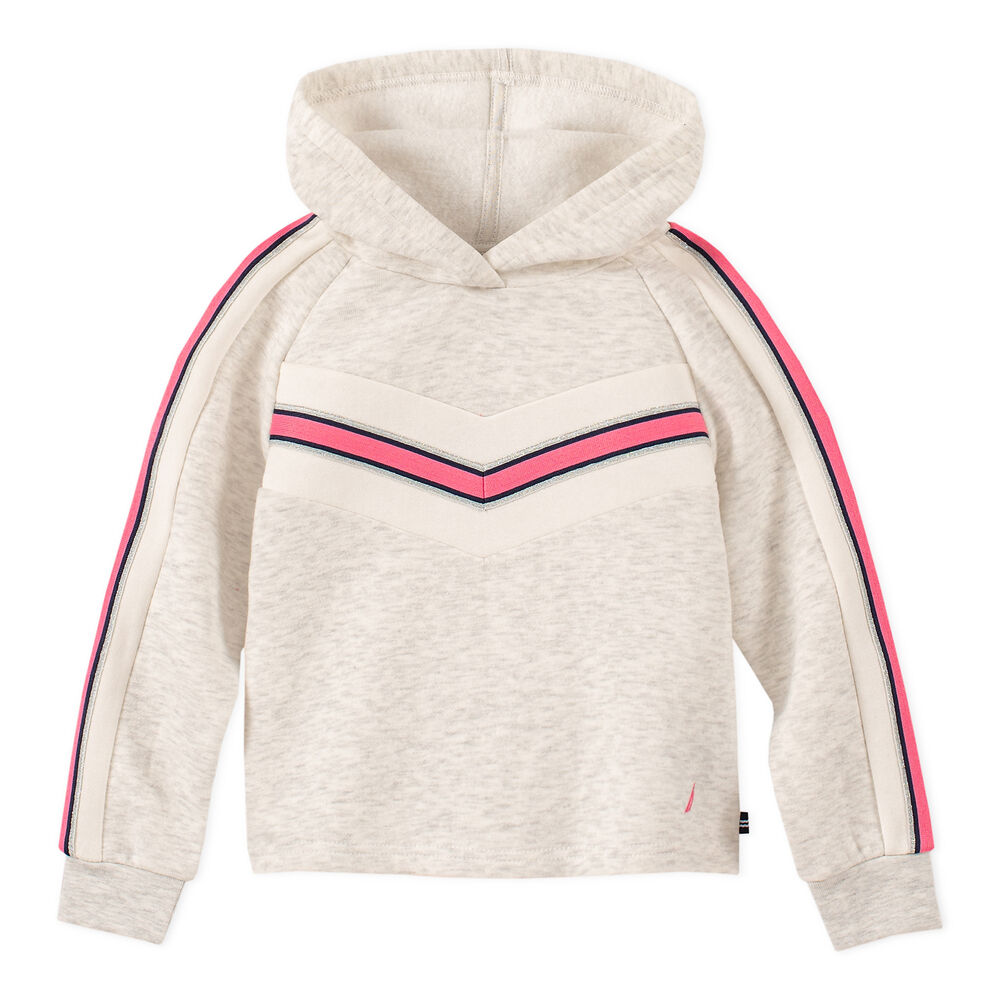 GIRL'S SOFT PIECED FLEECE HOODIE (2T - 4T),Taupe,large
