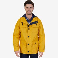 Lightweight Hooded Nylon Jacket,Yellow,large