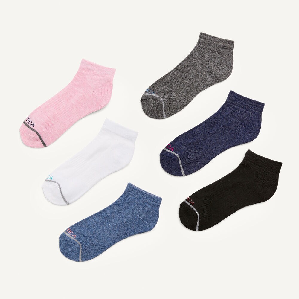 ATHLETIC QUARTER SOCKS, 6-PACK,Multi,large