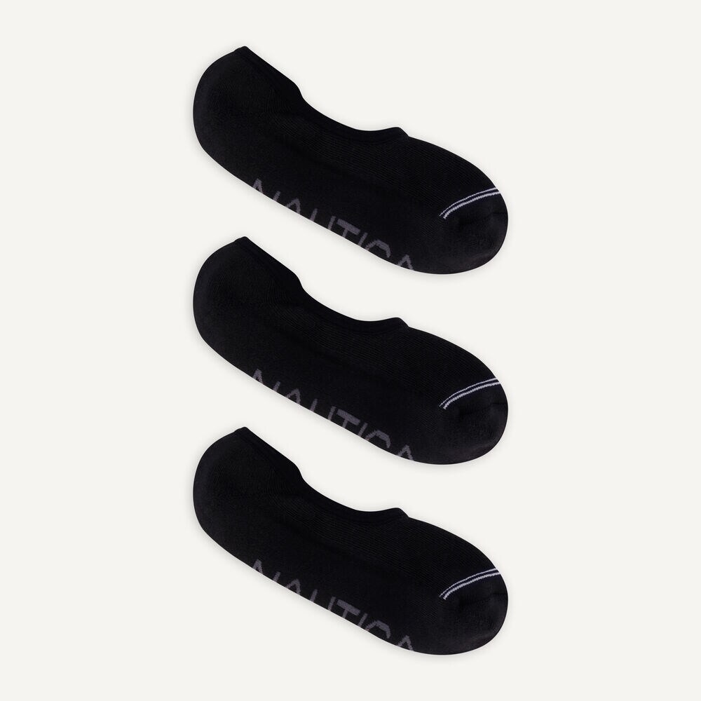 SHOE LINER SOCKS, 3-PACK,Black,large