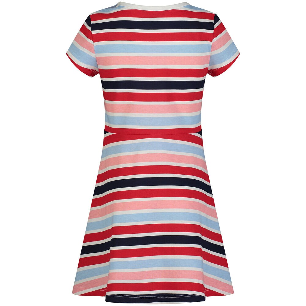 Little Girls' Stripe Knit Skater Dress (4-6X),Antique White Wash,large