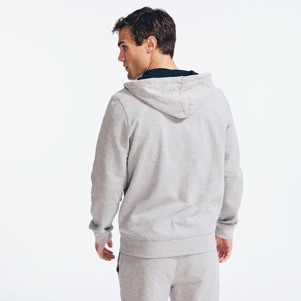 BRAND ICON FULL-ZIP HOODIE,Grey Heather,large