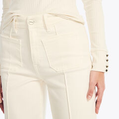 Nautica Jeans Co. High-Rise Wide Leg Trouser,Marshmallow,large