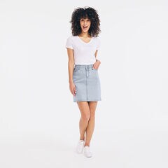NAUTICA JEANS CO. STRIPED DENIM SKIRT,Breeze,large