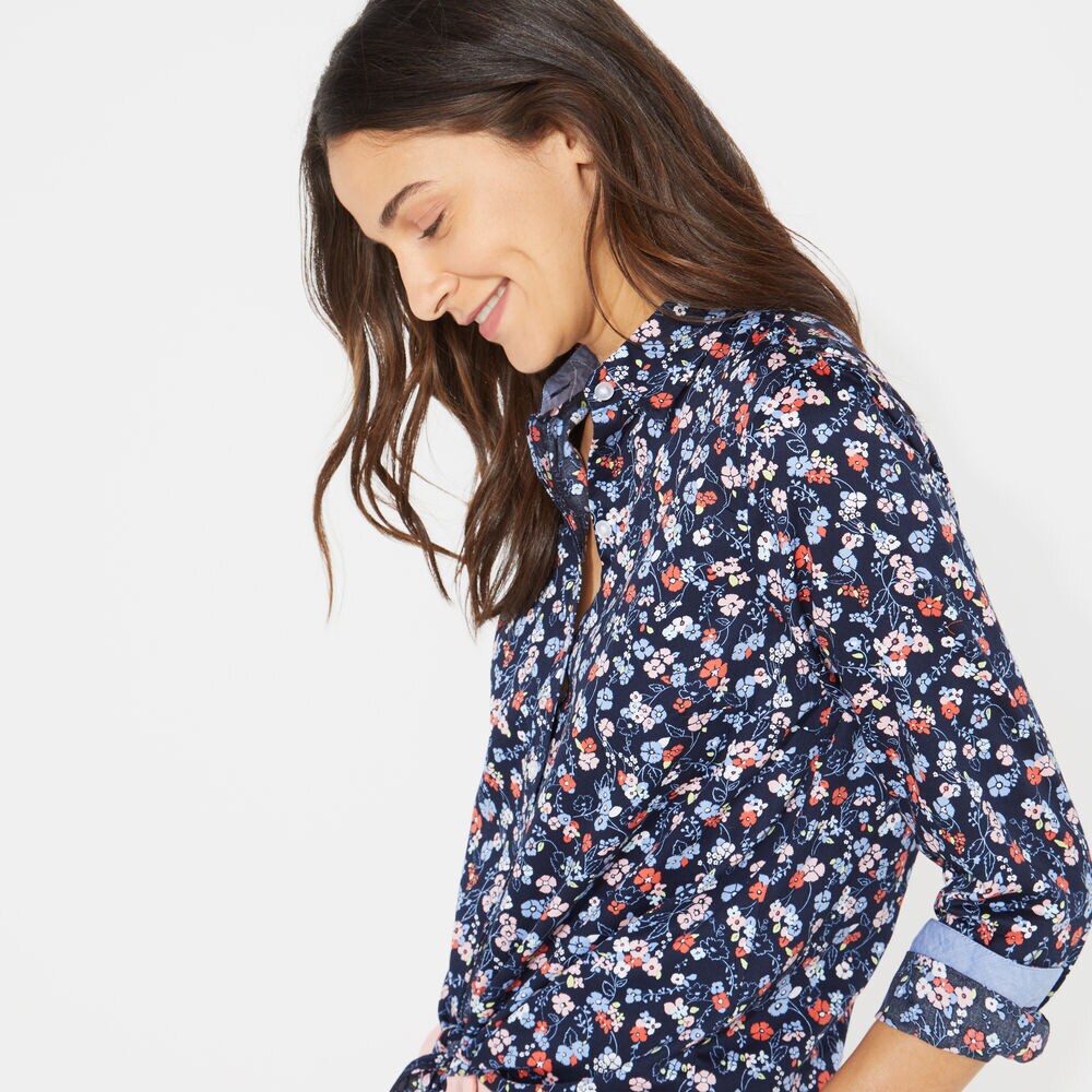  DITSY PRINT SHIRT,Stellar Blue Heather,large