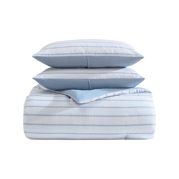 Chambray Waves Blue Twin/Twin XL Comforter Set