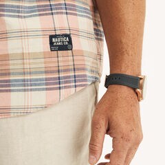Big & Tall Nautica Jeans Co. Madras Plaid Short-Sleeve Shirt,Pink Clay,large