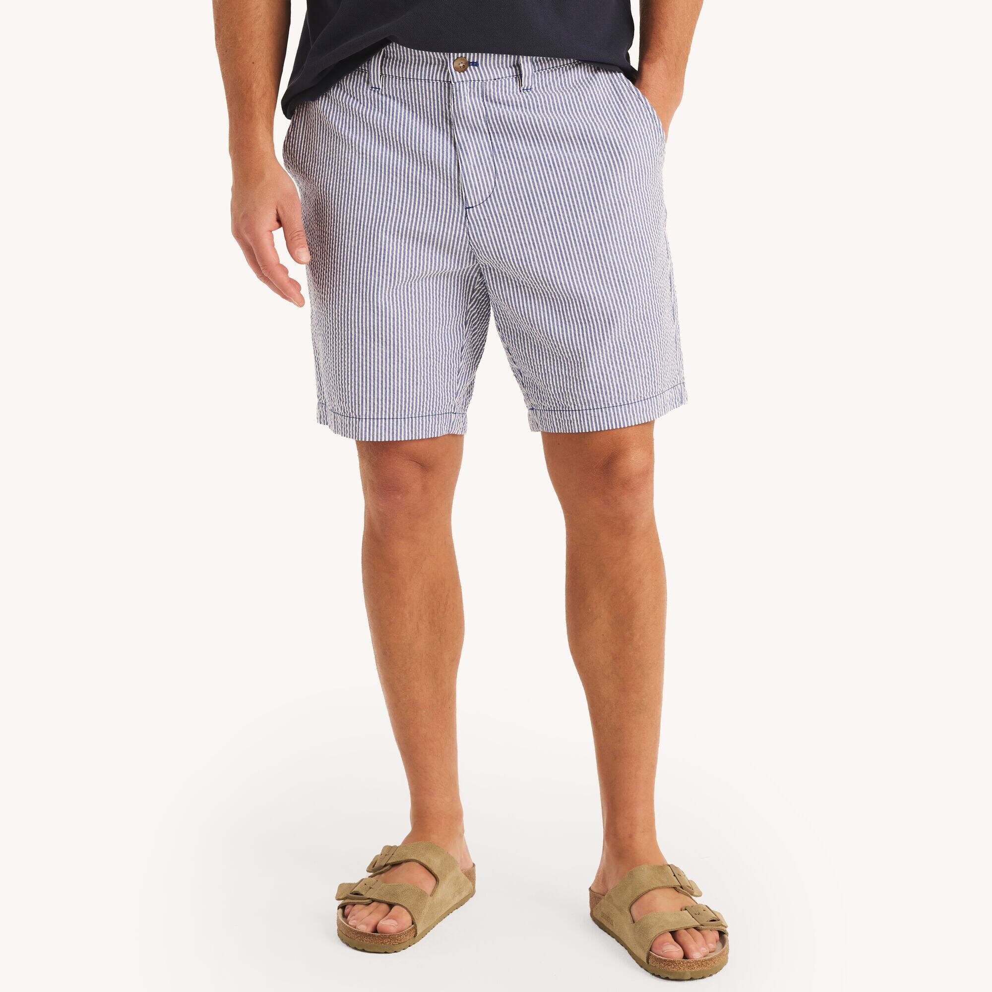 Nautica 8.5" Seersucker Short,Classic Blue,large