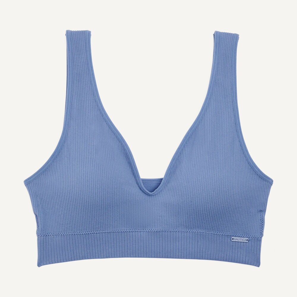 Ribbed Seamless Bra, 3-Pack,Angel Blue,large