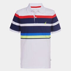 BOYS' COLORBLOCK STRIPE POLO (8-20),J Navy,large