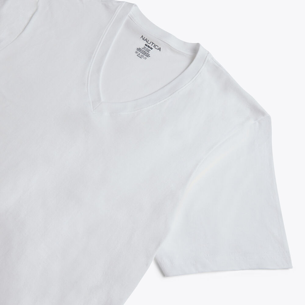 V-NECK T-SHIRTS, 5-PACK,Antique White Wash,large