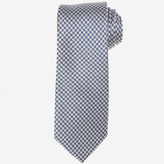 Houndstooth Silk Tie,Workshirt Blue,large