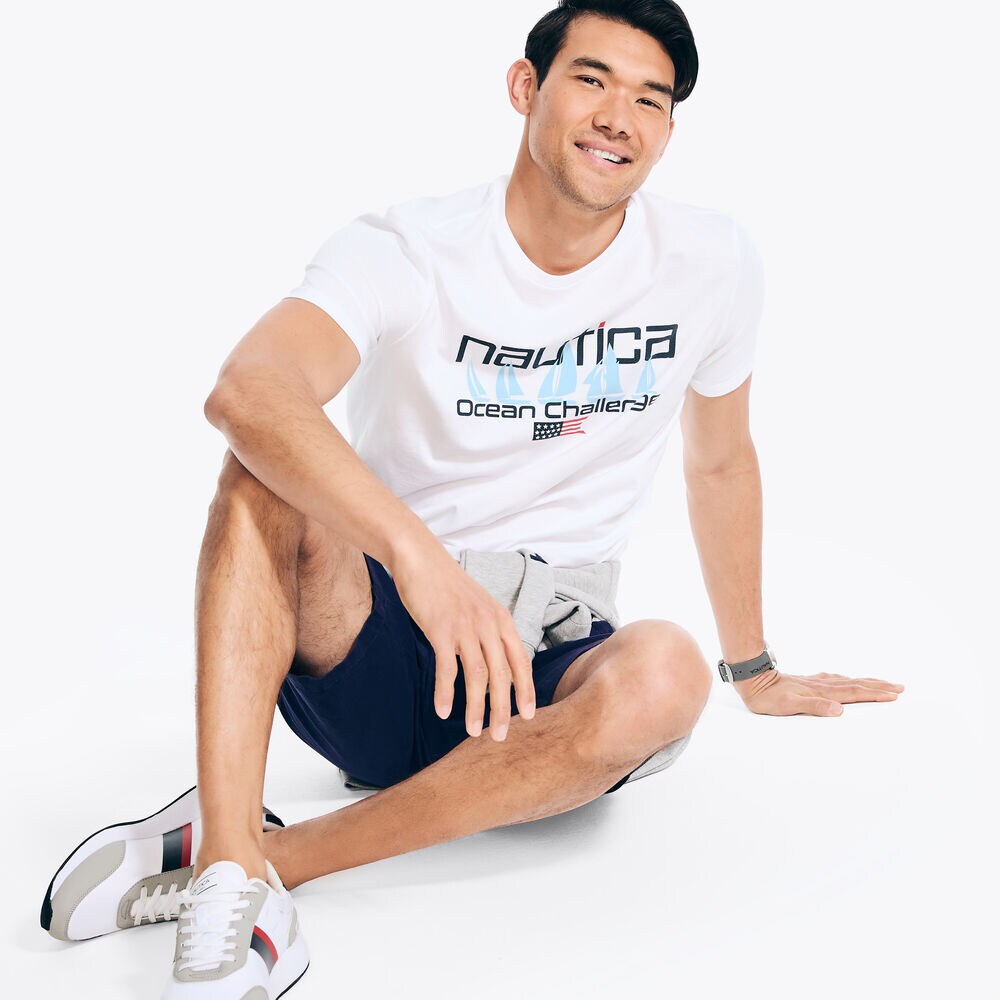 Big & Tall Sustainably Crafted Ocean Challenge Graphic T-Shirt,Bright White,large