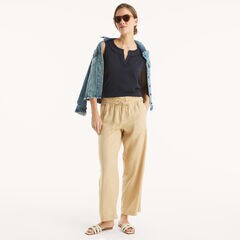 Scallop-Trim Tank Top,Navy,large