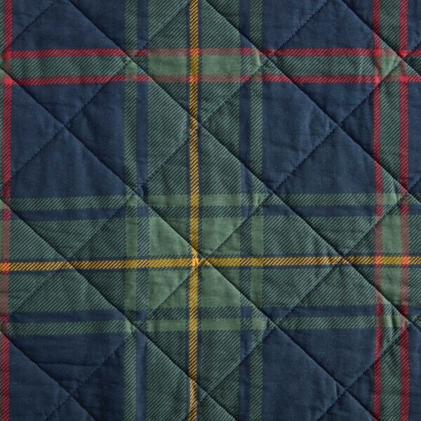 Preston Blue Plaid King Quilt Set