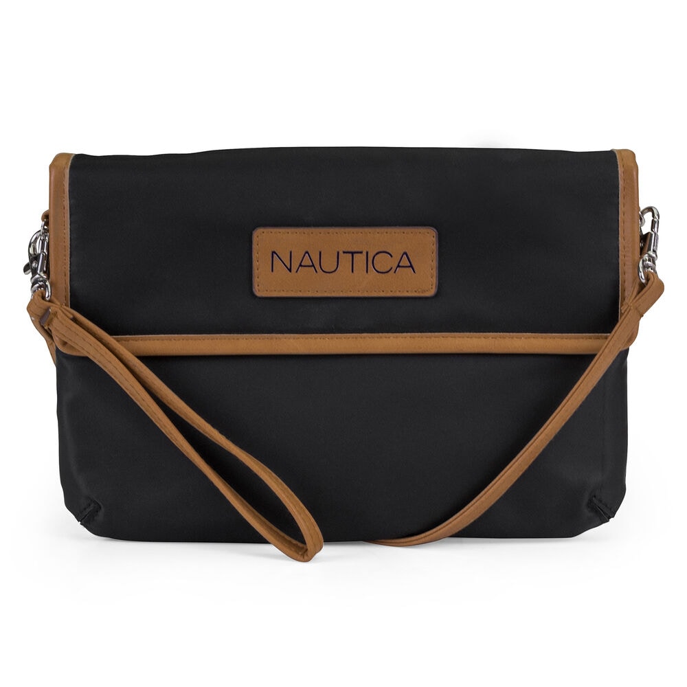 NYLON MINI WALLET CROSSBODY BAG,Black,large