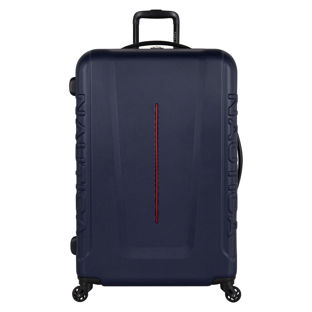 Vernon Bay Hardside Spinner Luggage in Navy/Red,Navy,large