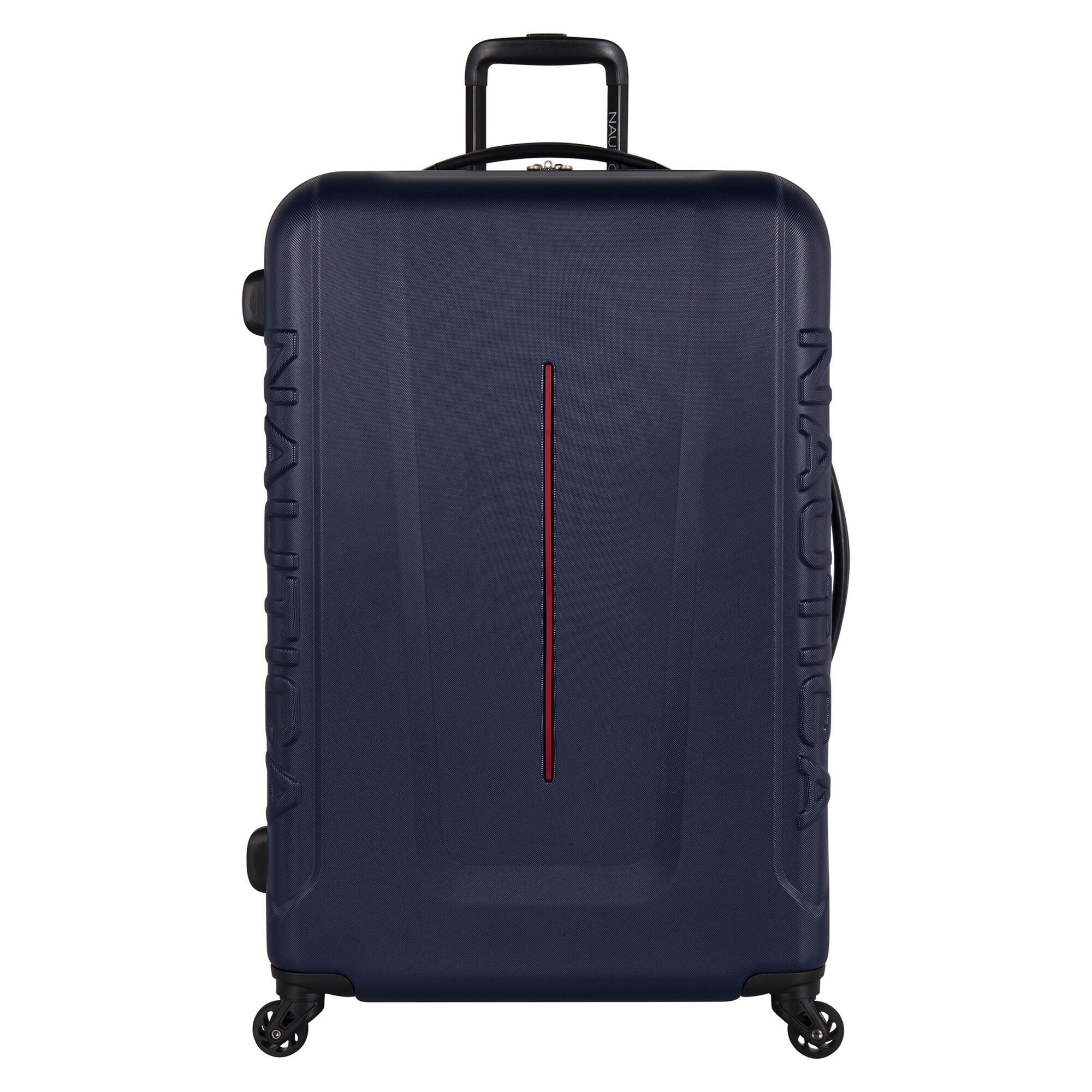 Vernon Bay Hardside Spinner Luggage in Navy/Red,Navy,large