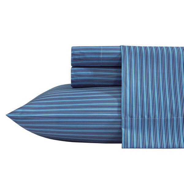 Alden Stripe Blue Twin XL Sheet Set