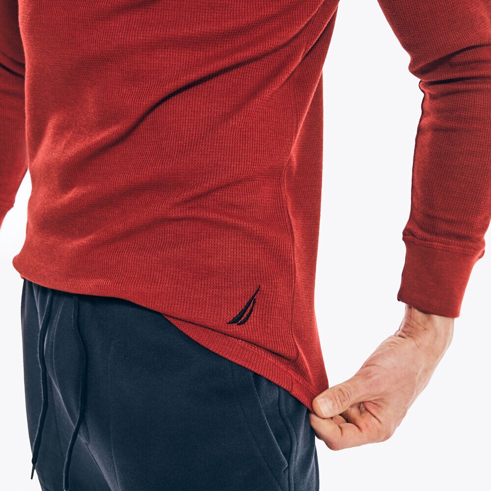 LONG-SLEEVE CREWNECK THERMAL,Cranberry,large