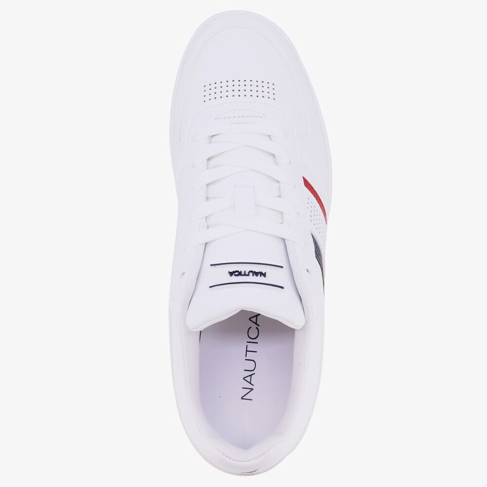PERFORATED LOGO SNEAKER,Antique White Wash,large