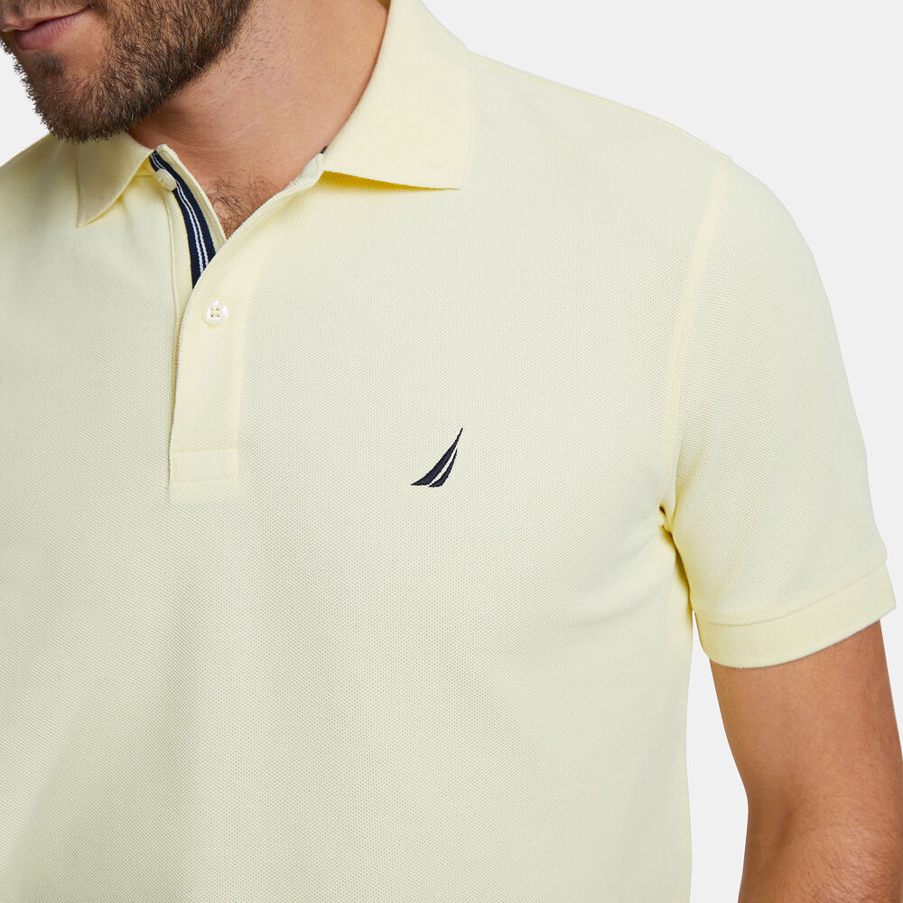 BIG & TALL STRETCH MESH POLO,French Vanilla,large