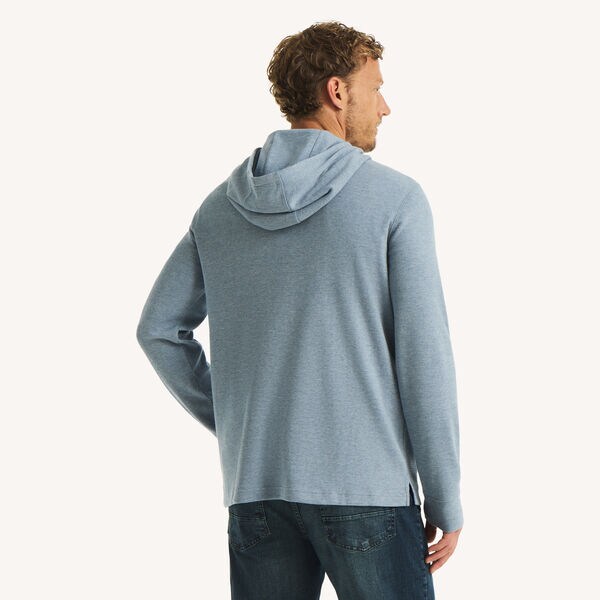 Classic Fit Waffle-Knit Hoodie 