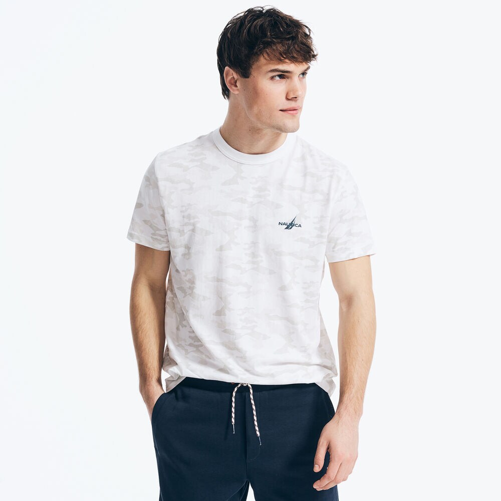 CAMOUFLAGE LOGO T-SHIRT,Bright White,large