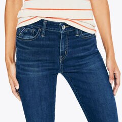 NAUTICA JEANS CO. TRUE FLEX MID-RISE SKINNY DENIM,Sapphire/Pitch Yellow,large