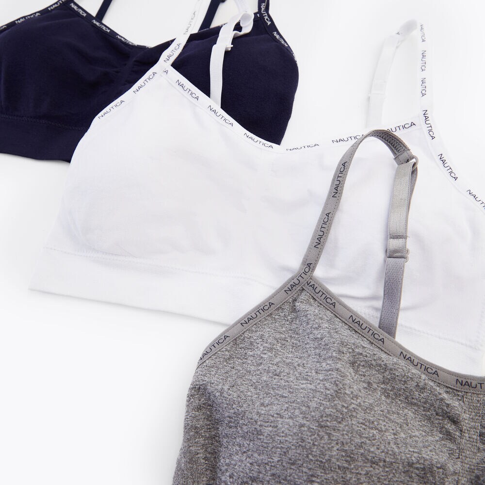 Seamless Logo Bras, 3-Pack,Workshirt Blue,large