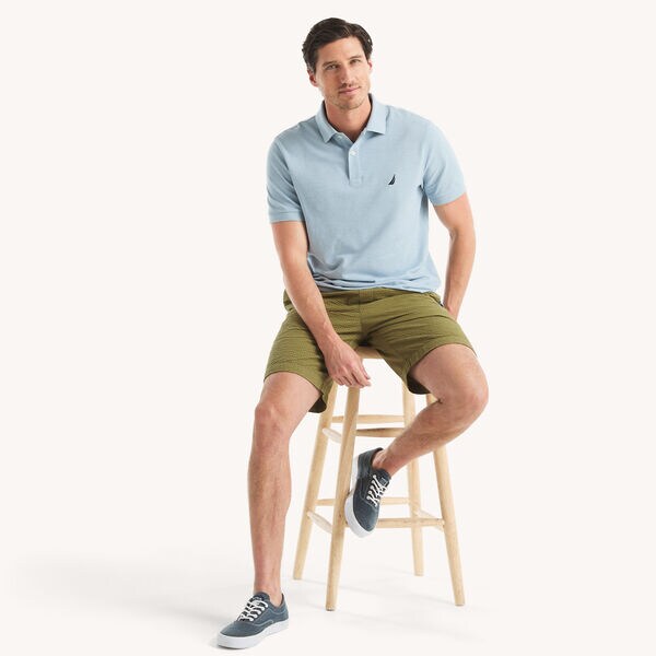 Classic Fit Heather Deck Polo