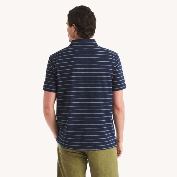 Classic Fit Striped Seersucker Polo