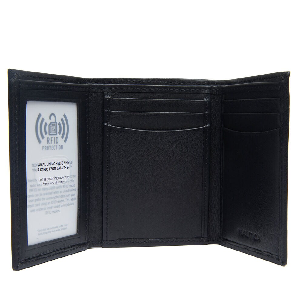 Sussex Large brand icon Trifold Wallet,Rust Blue Wash Outlet,large