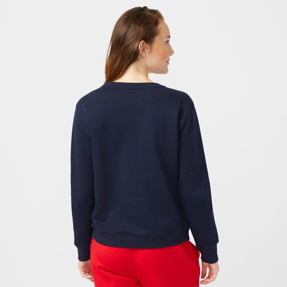 CROSSOVER HEM LOGO SWEATSHIRT,Stellar Blue Heather,large