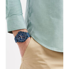 NCT Windrose Wheat Fiber Strap 3-Hand Watch,Ice Blue,large