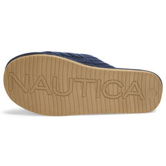 TERRA CABLE KNIT SLIPPERS IN NAVY,Navy,large