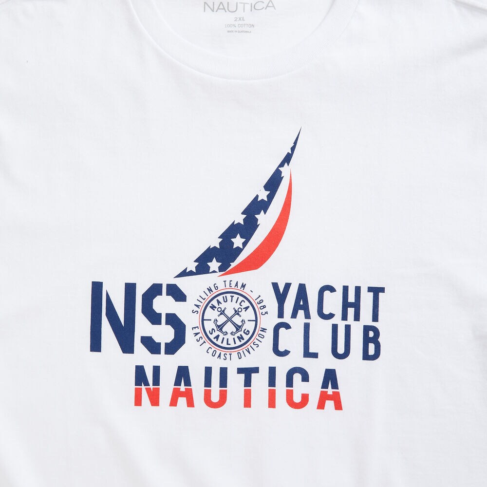 BIG & TALL YACHT CLUB GRAPHIC T-SHIRT,Bright White,large