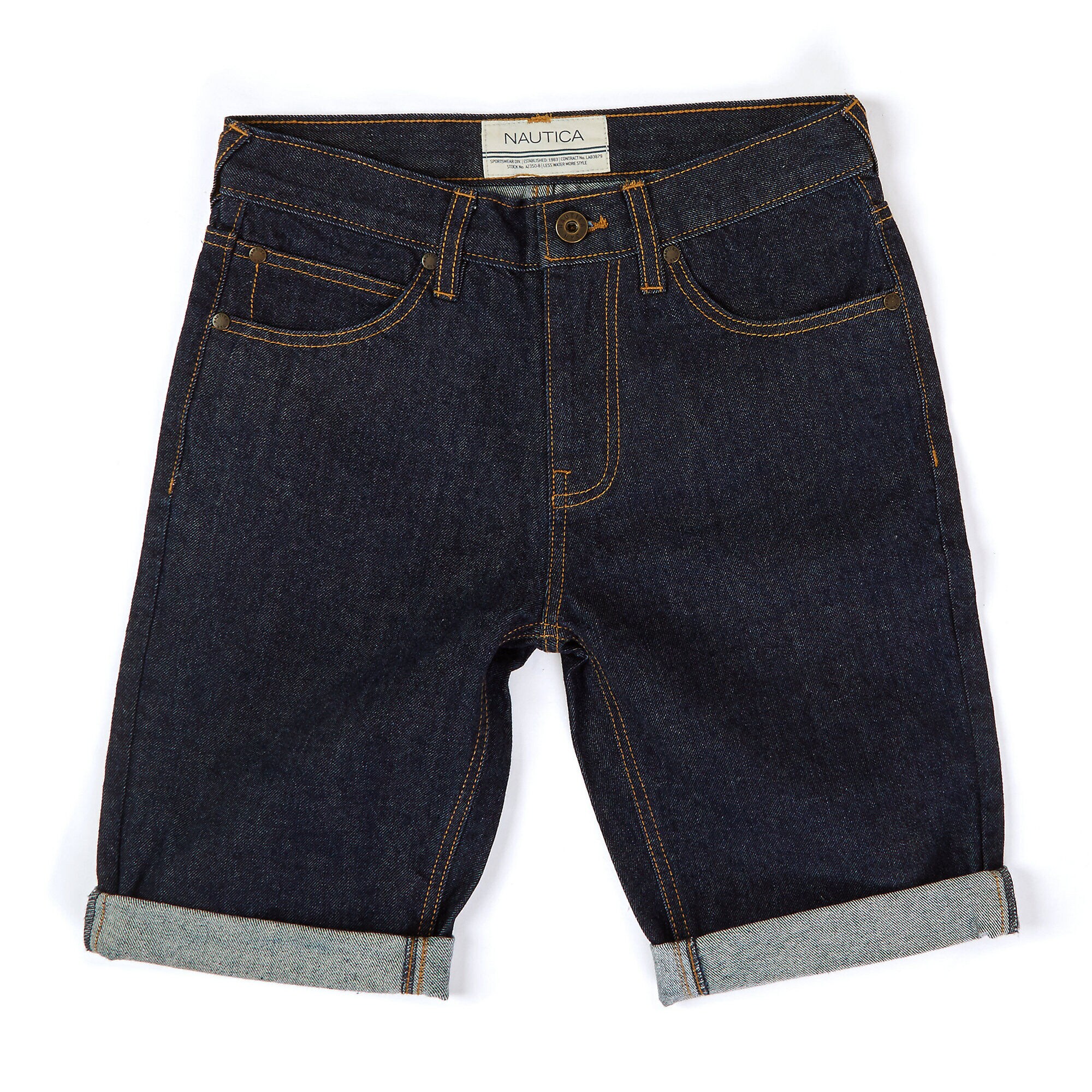 Boys' Rinse Denim Shorts (8-20),Angel Blue,large