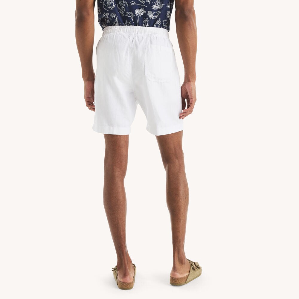 7" Yarn-Dyed Linen Short,Bright White,large