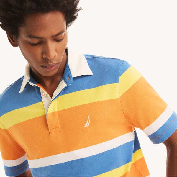 Classic Fit Striped Rugby Polo