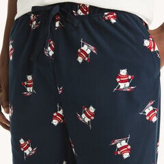 Fleece Printed Pajama Pant,Stellar Blue Heather,large