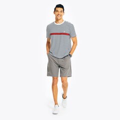 NAVTECH EVERYDAY CHEST-STRIPE T-SHIRT,Bright White,large