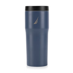 BRAND ICON DOUBLE-WALLED STAINLESS STEEL PUSH-BUTTON TUMBLER,Ice Blue,large