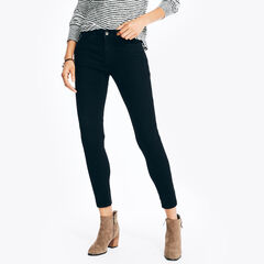 Mid-Rise Skinny Denim,True Black,large