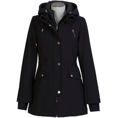 Soft Shell Trench Coat,True Black,large