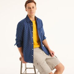 Printed Shirt,Estate Blue,large